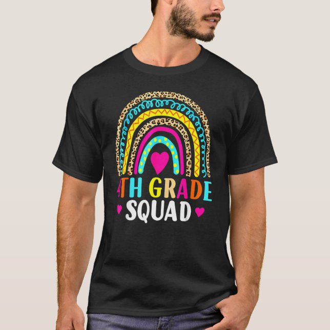 Grade Squad Teacher Girls Boys Rainbow Back To Sch T-Shirt (Vorderseite)