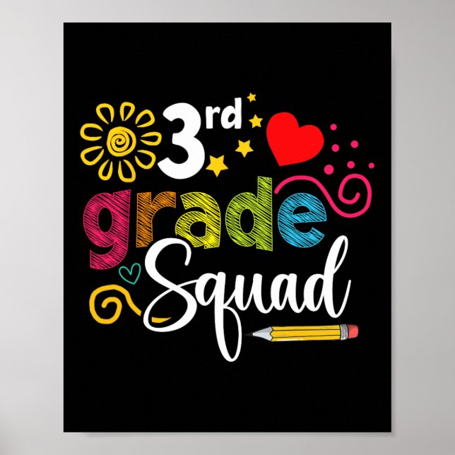 Grade Squad Zurück zur Schule Kinder der dritten K Poster (Vorne)