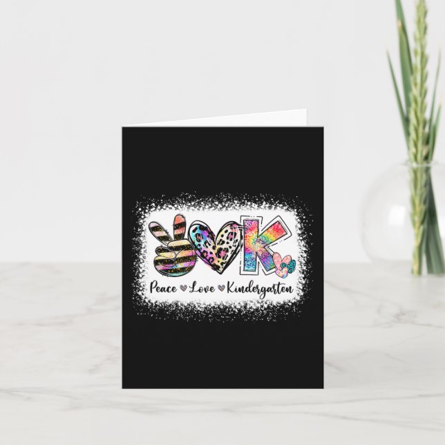Grade Teacher Peace Liebe Kindergarten Team Kinder Karte (Vorderseite)