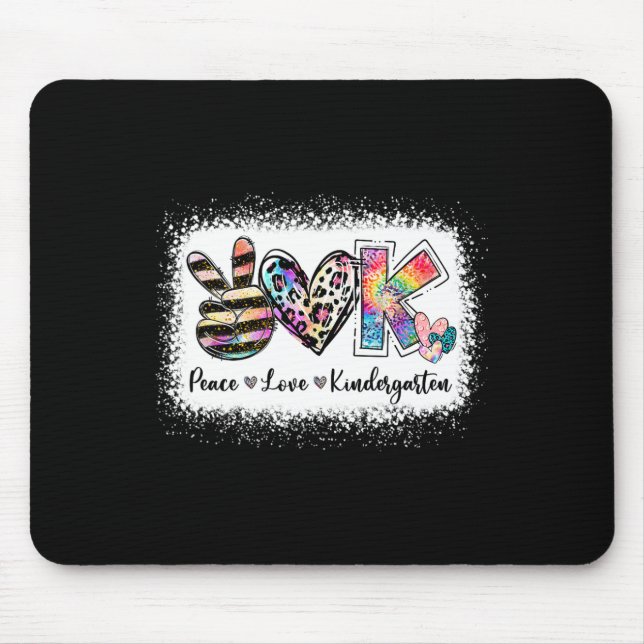 Grade Teacher Peace Liebe Kindergarten Team Kinder Mousepad (Vorne)