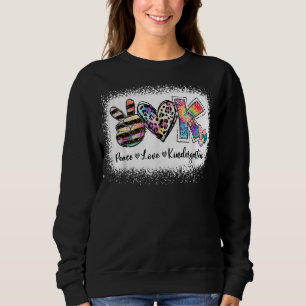 Grade Teacher Peace Liebe Kindergarten Team Kinder Sweatshirt