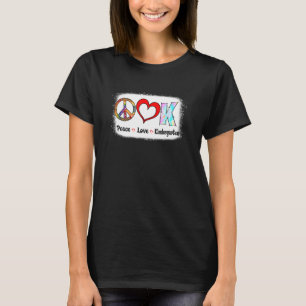 Grade Teacher Peace Liebe Kindergarten Team Kinder T-Shirt