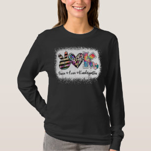 Grade Teacher Peace Liebe Kindergarten Team Kinder T-Shirt