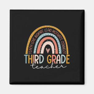 Grade Teacher Teach Liebe Inspirierte Boho Rainbow Magnet