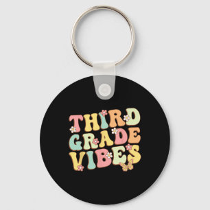Grade Vibes Hallo Team 3. Klasse Lehrer Kinder Ret Schlüsselanhänger