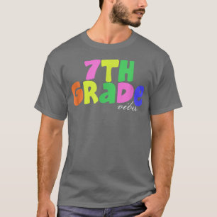 Grade vibes Retro Groovy Frauen glücklicher Erster T-Shirt