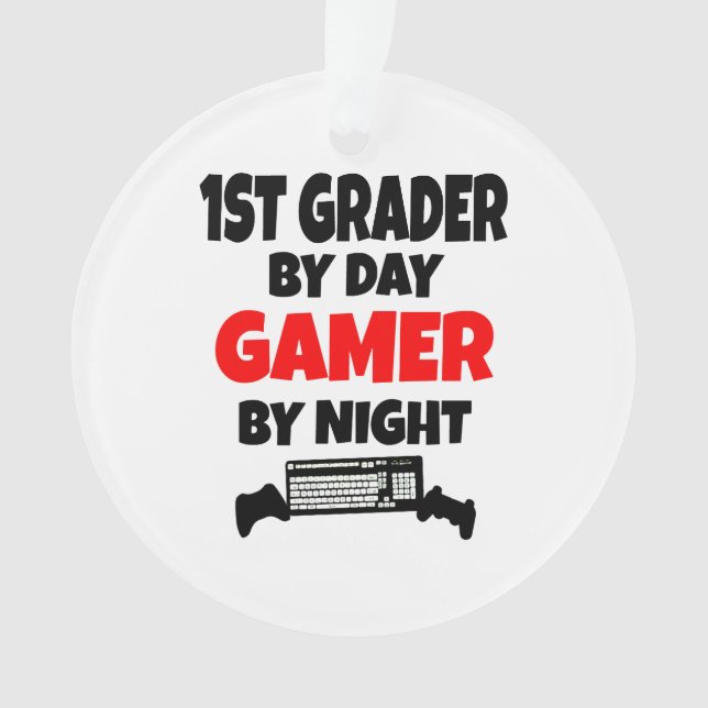 Grader by Day Gamer by Night Ornament (Vorderseite)