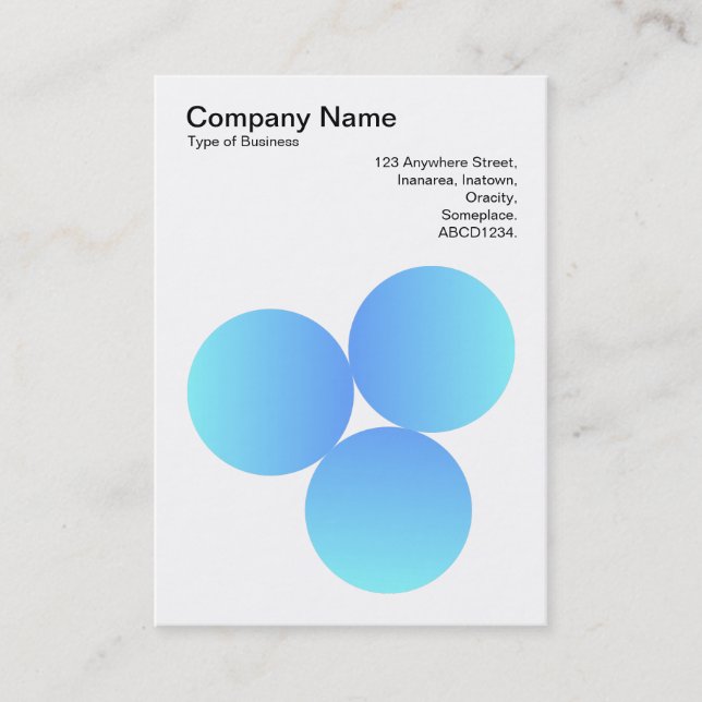 Gradient 3 Circles 01 Business Card Visitenkarte (Vorderseite)