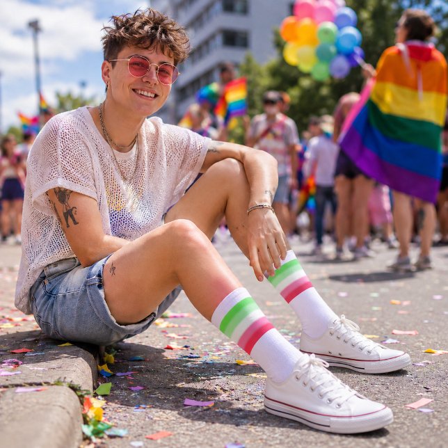 Gradient Abrosexuell Stolzflagge  Socken (Von Creator hochgeladen)