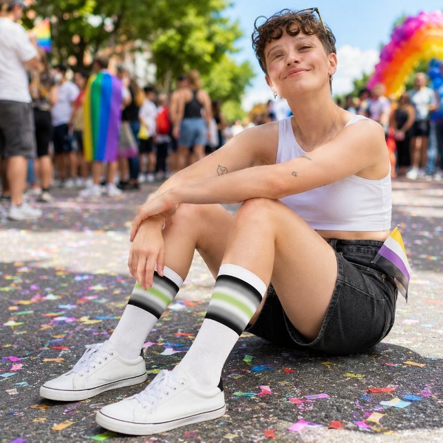 Gradient Agender Stolzflagge Socken (Von Creator hochgeladen)