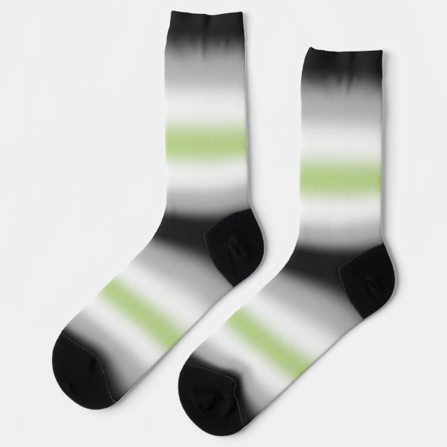 Gradient Agender Stolzflagge Socken (Linkes Detail)
