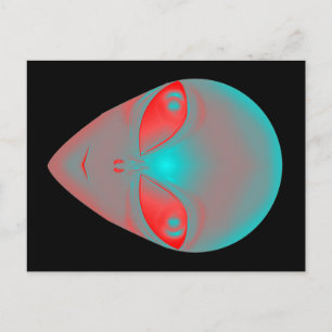 GRADIENT ALIEN POSTKARTE