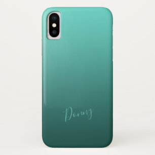 Gradient Aquamarin mit Individuelle Name Case-Mate iPhone Hülle