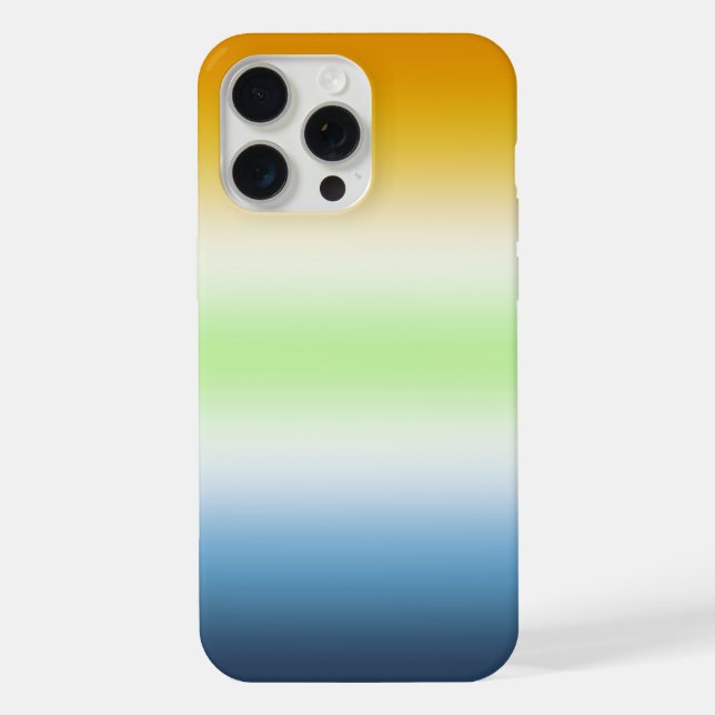 Gradient AroAce Agender Pride iPhone Hülle (Rückseite)