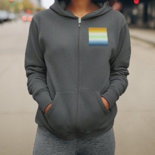Gradient AroAce Agender Stolz Hoodie