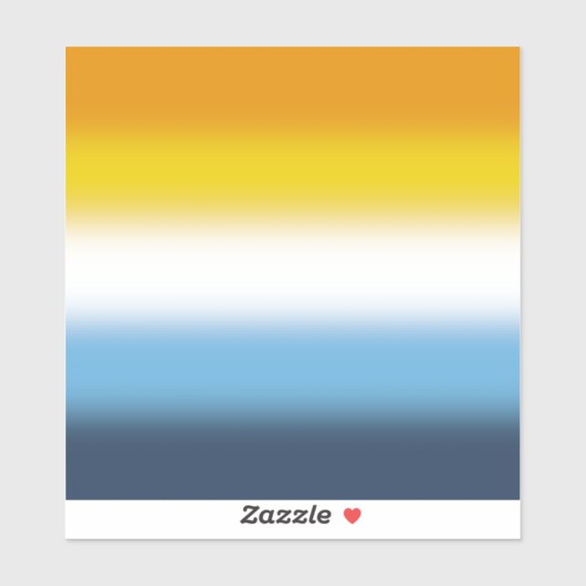 Gradient AroAce Pride Flag - farbenfrohe AroAce-Fl Aufkleber (Blatt)
