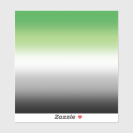 Gradient Aromantic Flag - farbenfroher, aromantisc Aufkleber