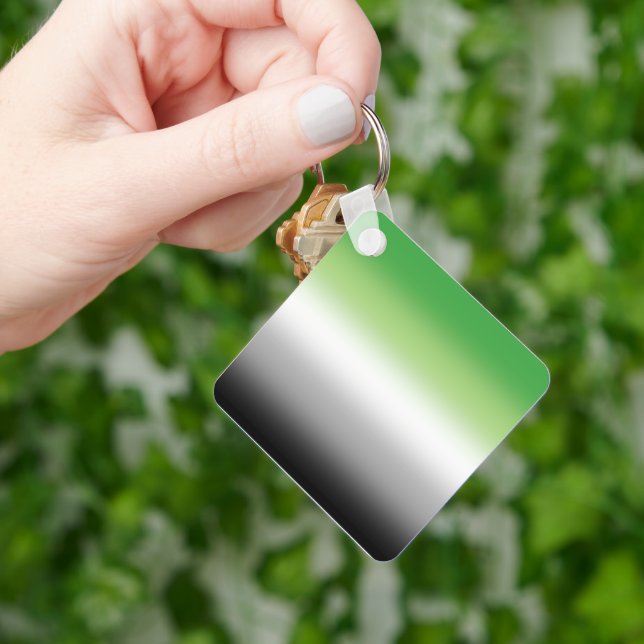 Gradient Aromantic Flag - farbenfroher, aromantisc Schlüsselanhänger (Hand)