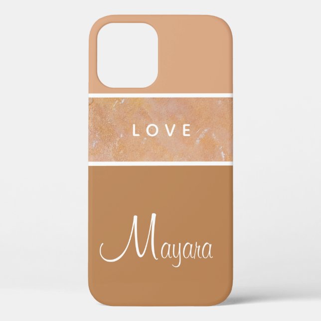 Gradient Beige Handy Case für Mädchen (Rückseite)