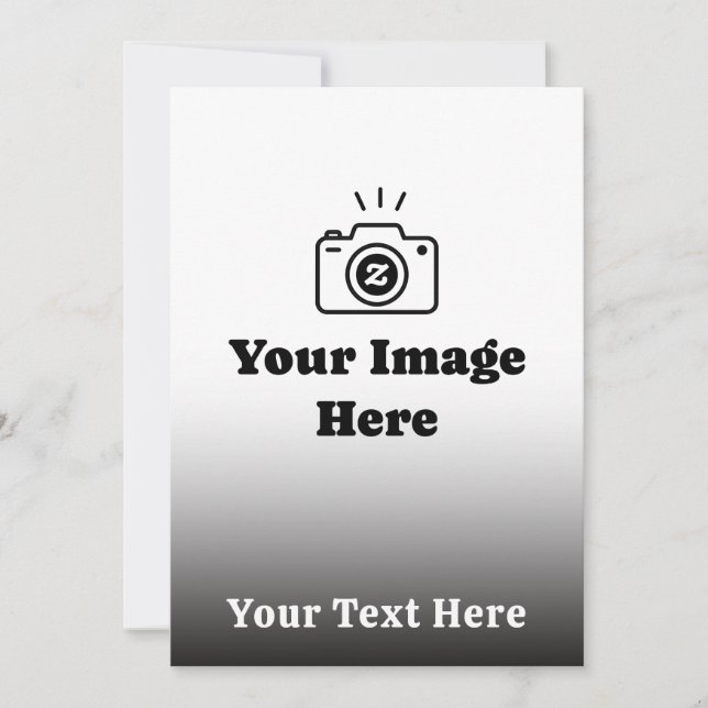 Gradient benutzerdefinierter Text und Bild  Save The Date (Vorderseite)