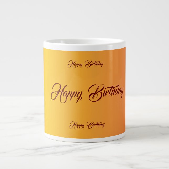 Gradient Birthday Celebration Jumbo-Tasse (Vorderseite)