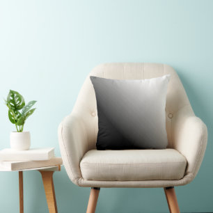 Gradient Black Gray und White Kissen