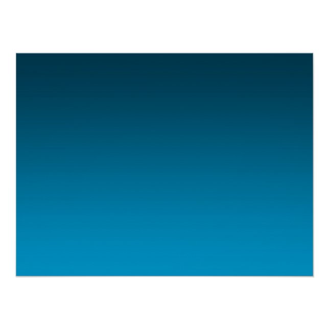 Gradient Blau - hell bis tief | Stimmungs-Hintergr Poster (Vorderseite)
