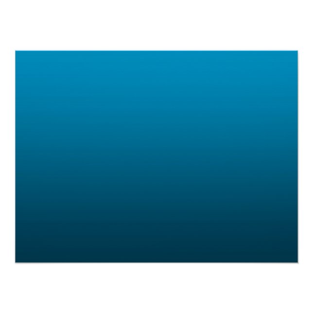 Gradient Blau - tief zu hell | Stimmungs-Hintergru Poster (Vorderseite)