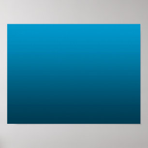 Gradient Blau - tief zu hell   Stimmungs-Hintergru Poster