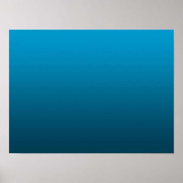 Gradient Blau - tief zu hell | Stimmungs-Hintergru Poster (Vorne)