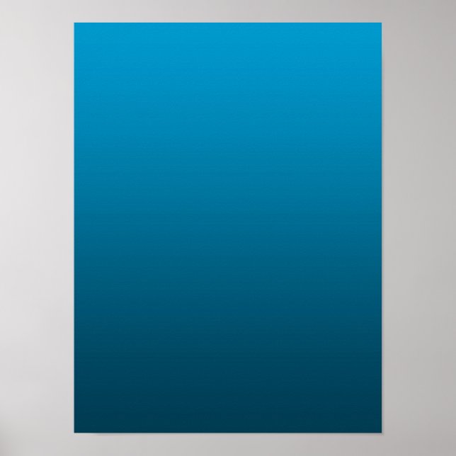 Gradient Blau - tief zu hell | Stimmungshintergrun Poster (Vorne)