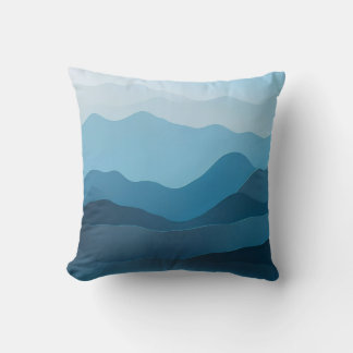 Gradient Blockwirbelkissen in weicher Blues Kissen