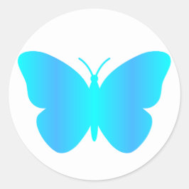 Gradient Blue Butterfly Sticker