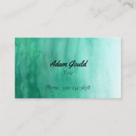 Gradient Blue Green Aquamarin Türkise Business Car Visitenkarte