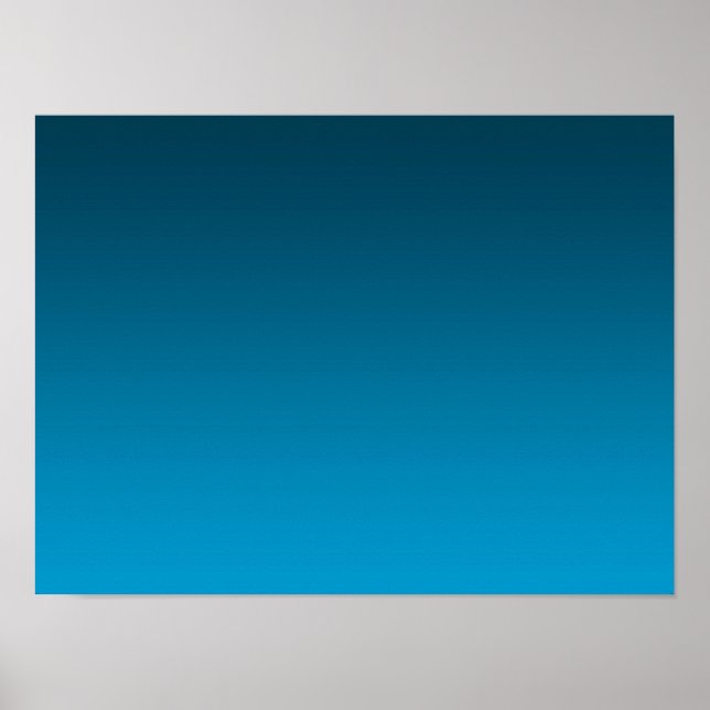 Gradient Blue - light to deep | Mood Background | Poster (Vorne)