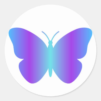 Gradient Blue und Lila Butterfly Sticker
