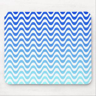 Gradient Blue Waves Mousepad