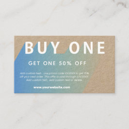 Gradient BOGO Discount Business Card Visitenkarte