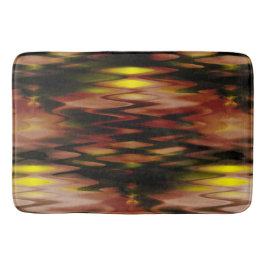 Gradient braun bis gelb formend abstrakte Zickzack Badematte