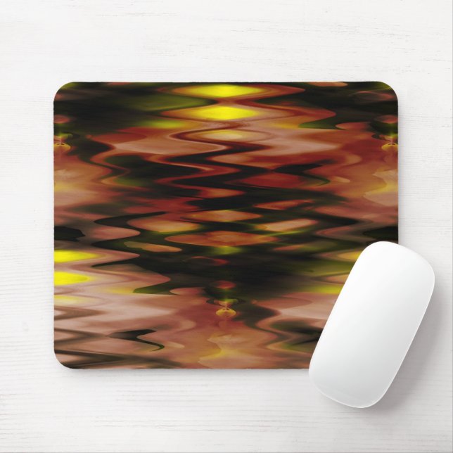 Gradient braun bis gelb formend abstrakte Zickzack Mousepad (Mit Mouse)