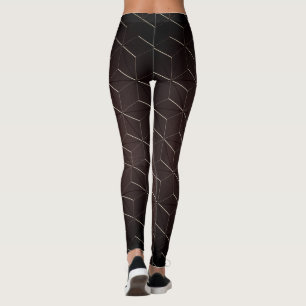 Gradient Brown Style Geometrie Nahtloses Muster Leggings