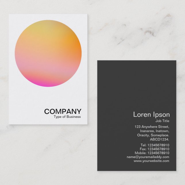 Gradient Circle v2 02 Visitenkarte (Vorne/Hinten)