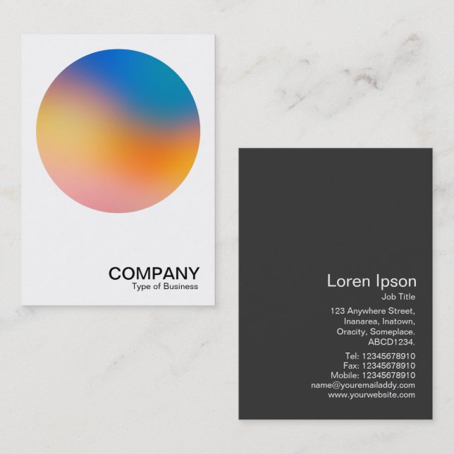 Gradient Circle v2 03 Visitenkarte (Vorne/Hinten)