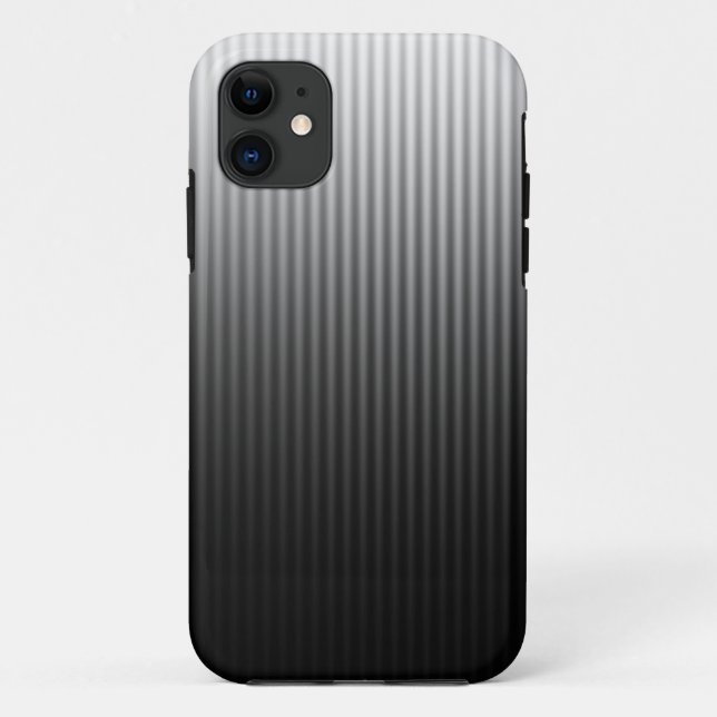 Gradient Cool Stylish Trendy Black & White Streife Case-Mate iPhone Hülle (Rückseite)