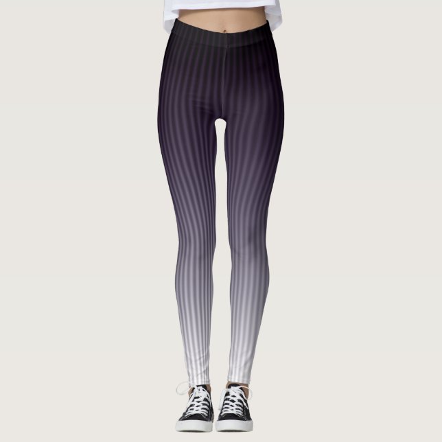 Gradient Cool Stylish Trendy Stripe Muster Leggings (Vorderseite)