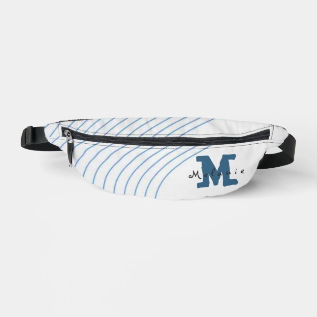 Gradient dynamic curve Abstract minimal Monogram  Bauchtasche (Vorderseite)