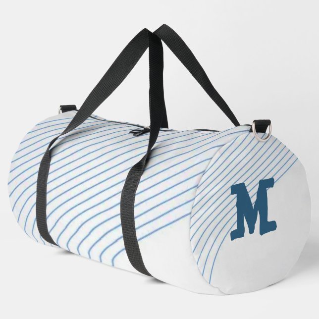 Gradient dynamic curve Abstract minimal Monogram  Duffle Bag (Linke Ecke)