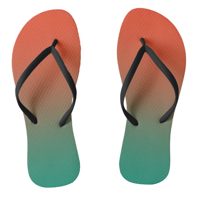 GRADIENT Einfache und farbige Slim-Strahlen Flip F Flops (Fußbett)