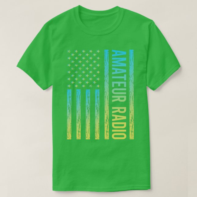Gradient Flag 02 Amateur Radio Ham Radio T-Shirt (Design vorne)