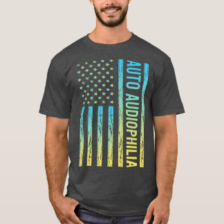 Gradient Flag 02 Auto Audiophilia Audiophile T-Shirt
